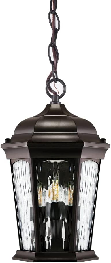 Bronze Flickering Flame Hanging Lantern