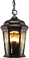 Bronze Flickering Flame Hanging Lantern