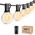 30FT Remote Control Dimmable G40 Globe String Lights