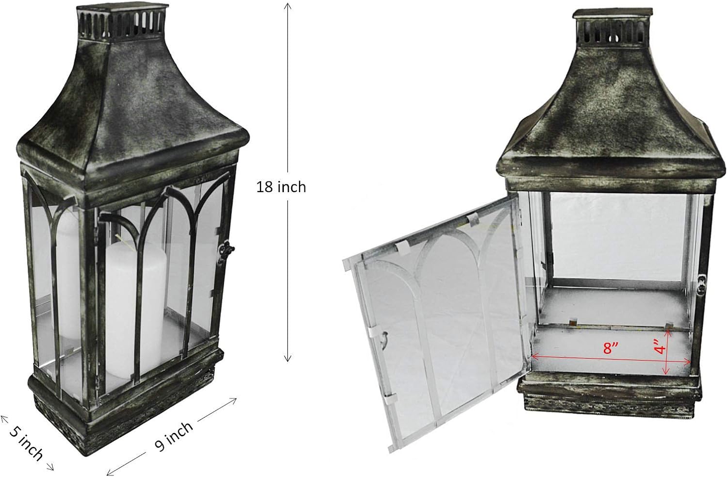 2 Large Farmhouse Wall Candle Sconces