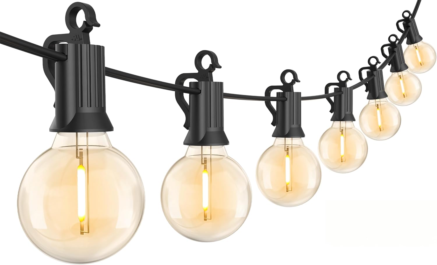 30FT Warm White Shatterproof Patio String Lights