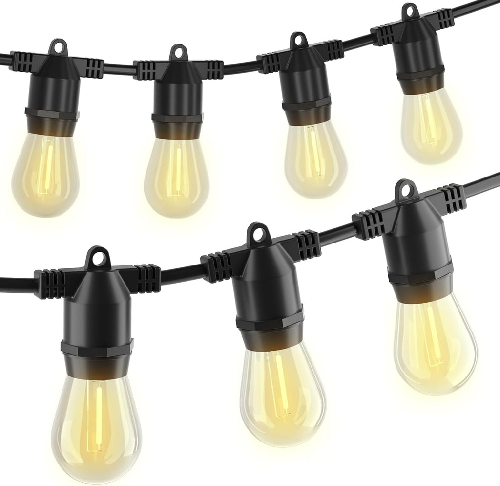 48FT S14 Vintage LED Outdoor String Lights