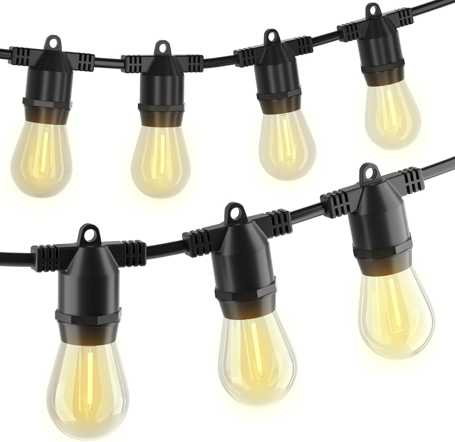 48FT S14 Vintage LED Outdoor String Lights