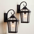 2 Black Carriage Outdoor Wall Lights
