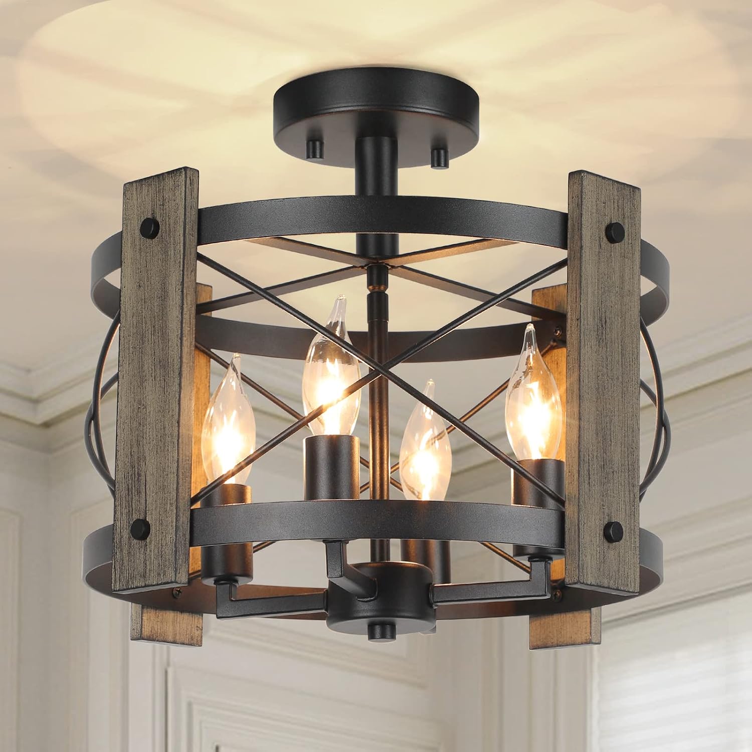 4-Light Farmhouse Ceiling Light