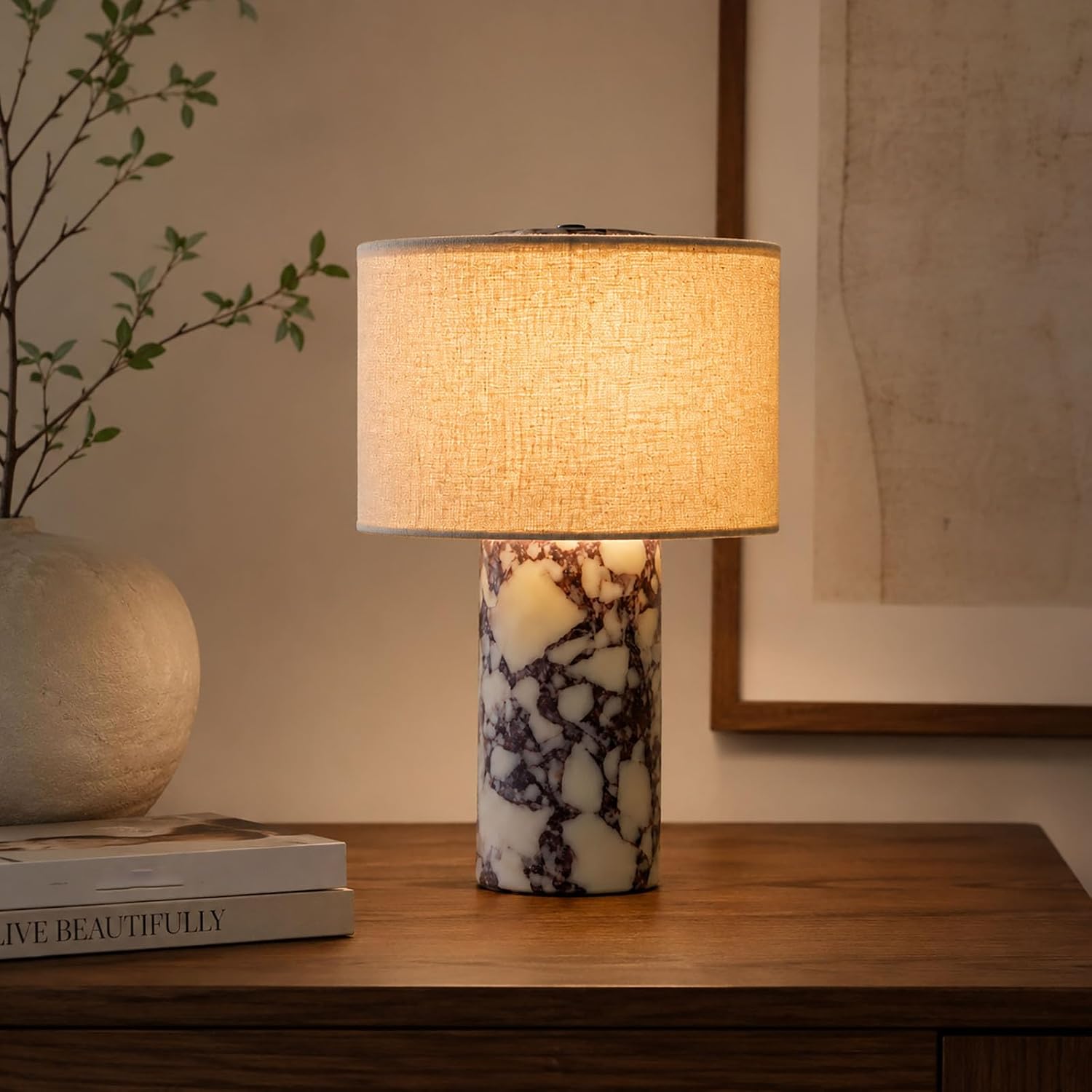 Marble Touch Control Table Lamp