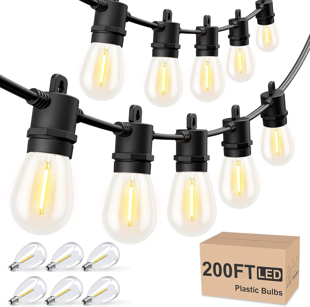 200FT IP65 Commercial Outdoor Patio String Lights