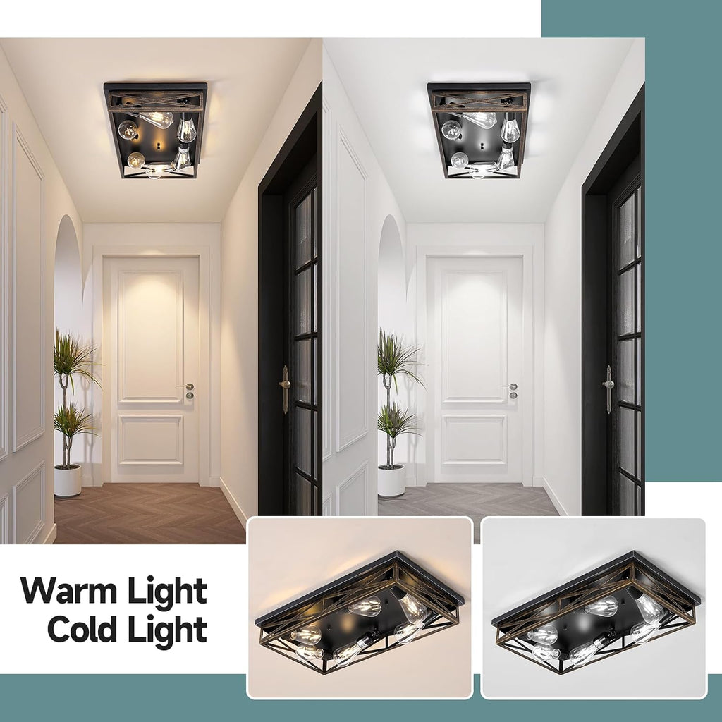 6-Light Farmhouse Cage Ceiling Light