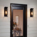 2 Black Outdoor Wall Lanterns