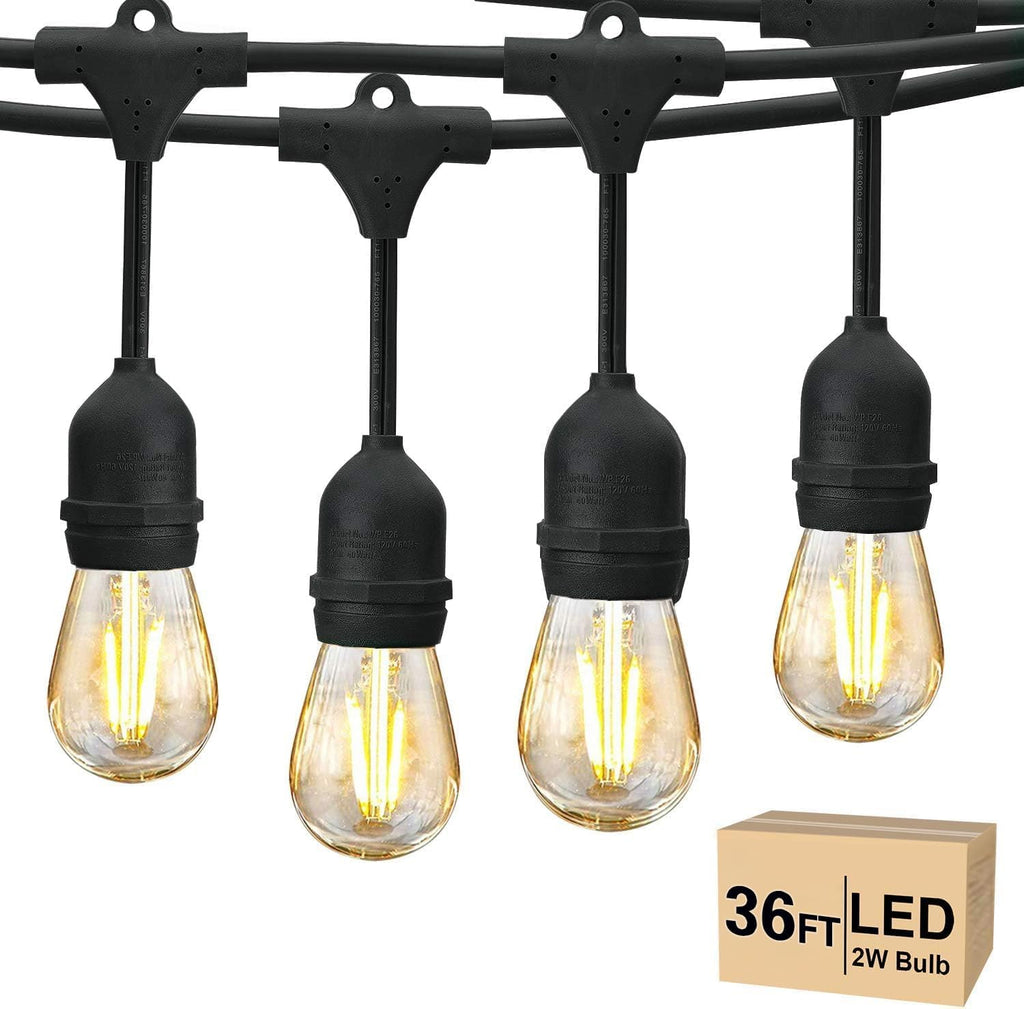 36FT Commercial Edison Outdoor String Lights