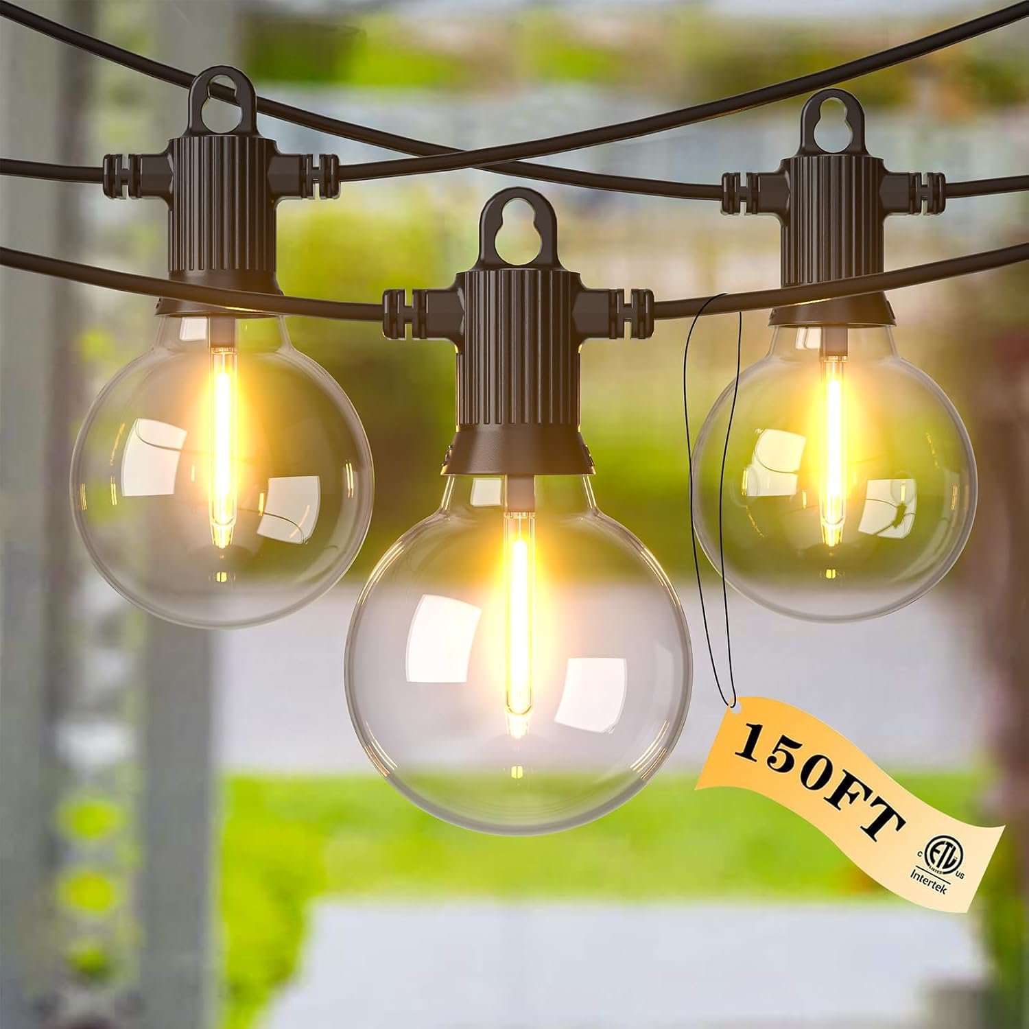 150FT Connectable Edison Globe Outdoor String Lights