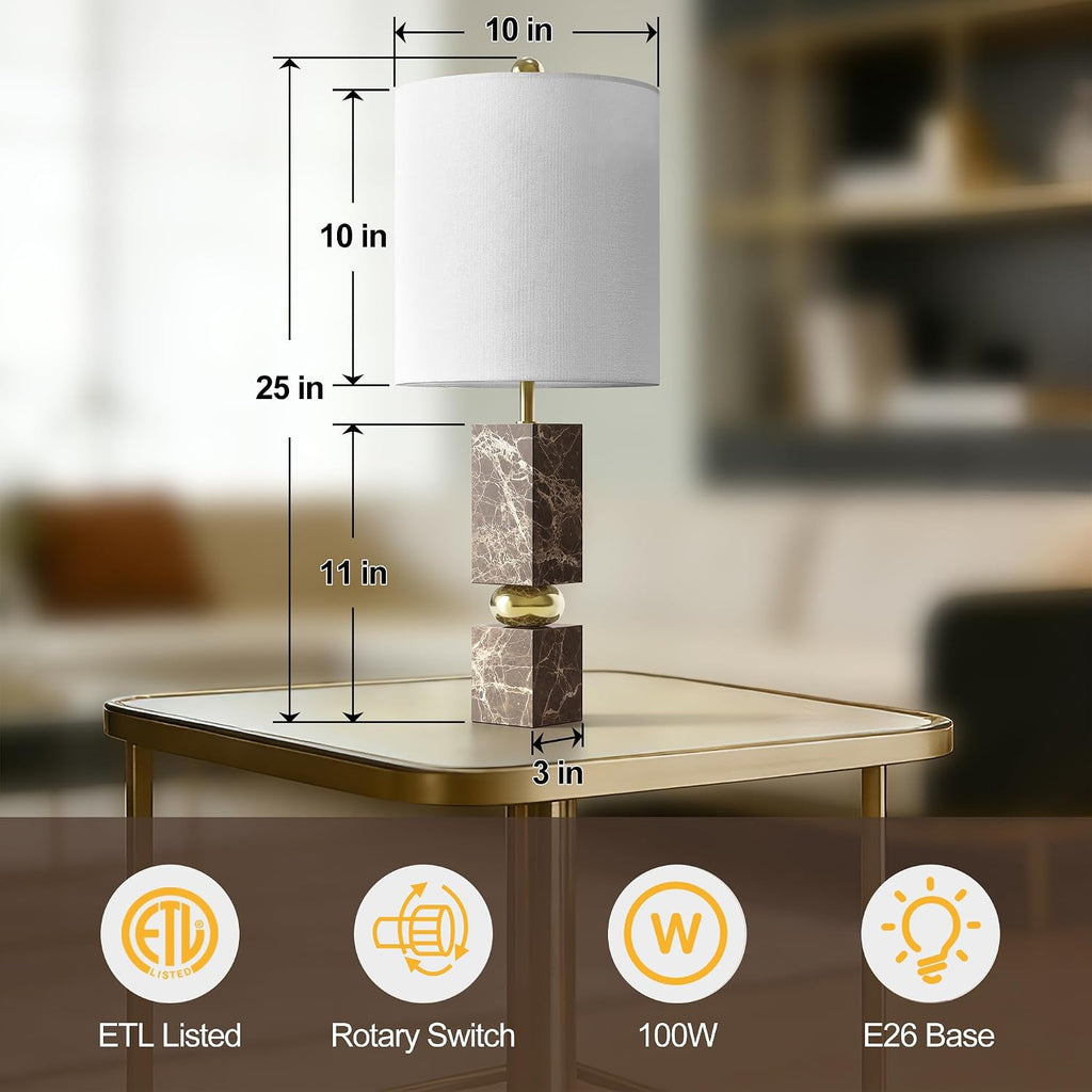 Luxury Gold Accent Marble Table Lamp