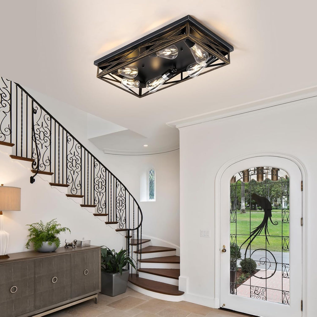 6-Light Farmhouse Cage Ceiling Light