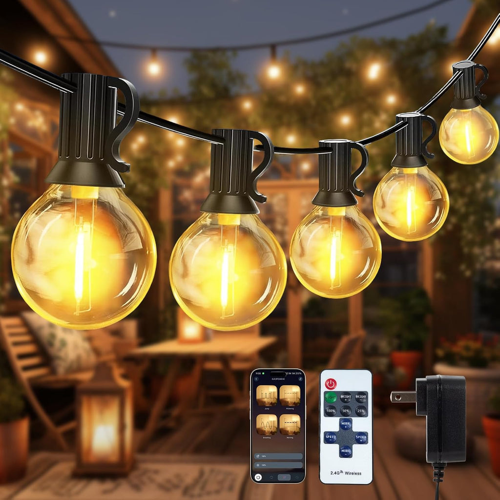 50FT APP Dimmable G40 Globe String Lights