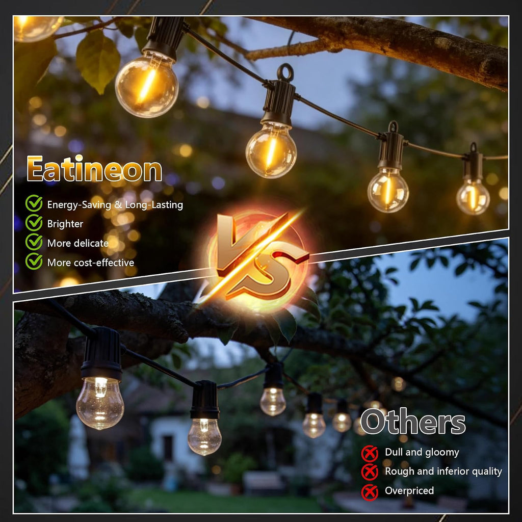 100FT Waterproof G40 Globe String Lights