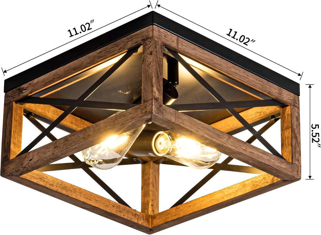 2-Light Farmhouse Ceiling Light