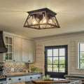 4-Light Square Farmhouse Ceiling Light