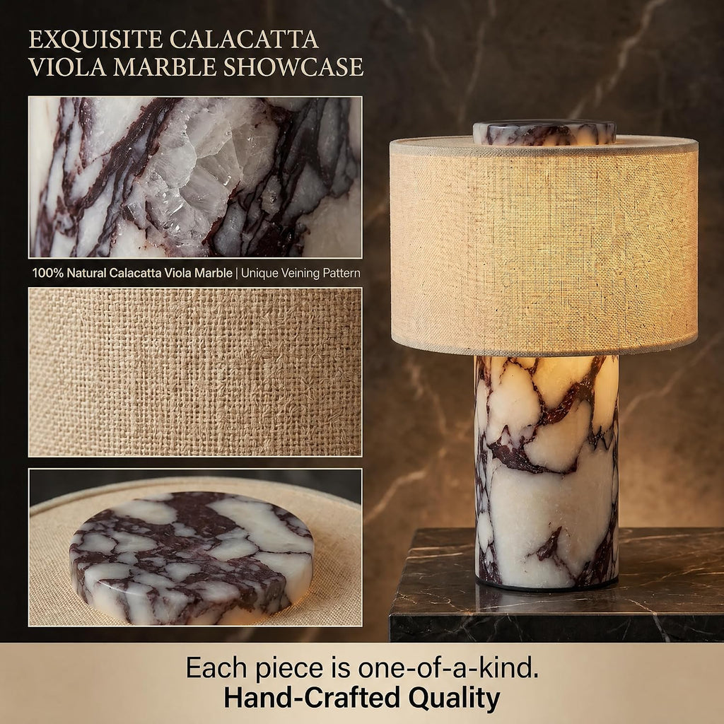 Marble Cordless Touch Table Lamp