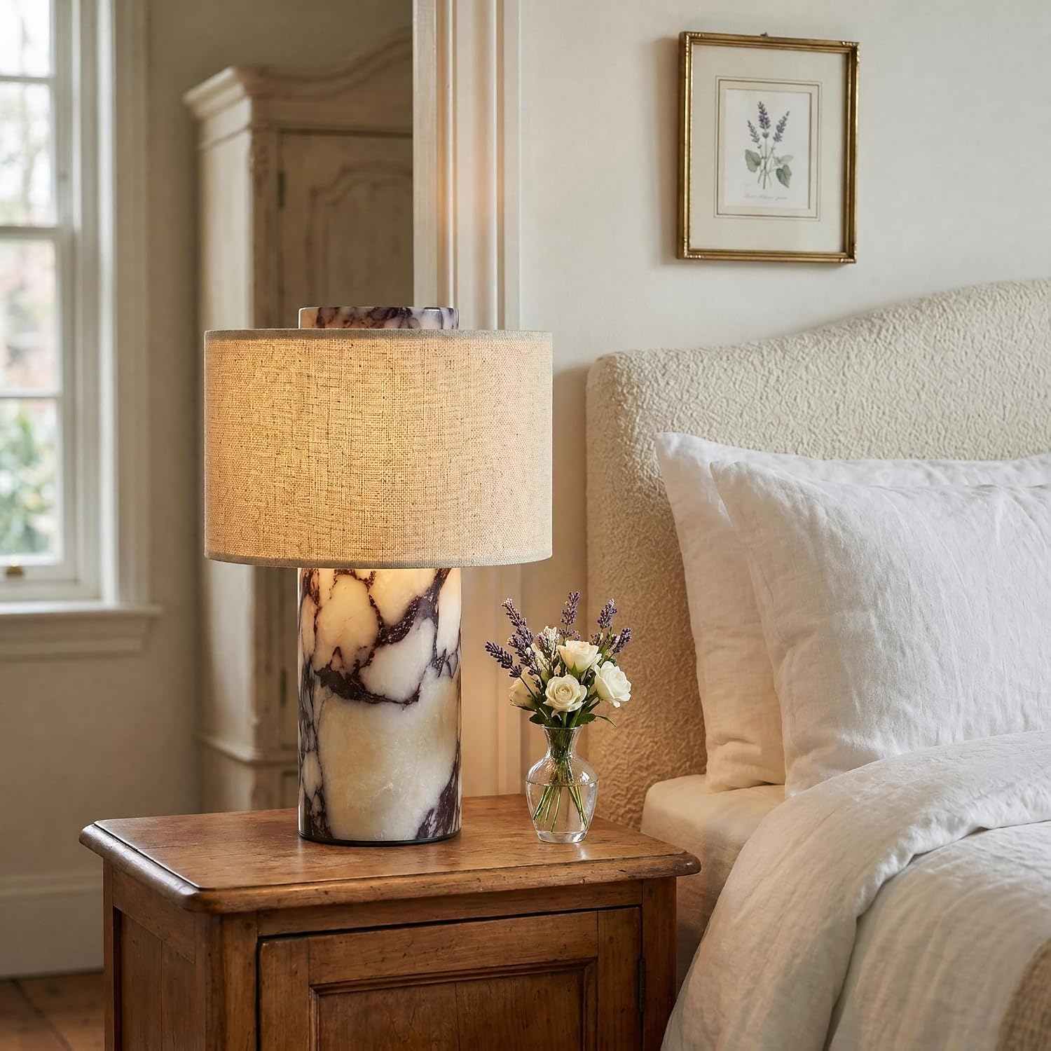 Marble Cordless Touch Table Lamp