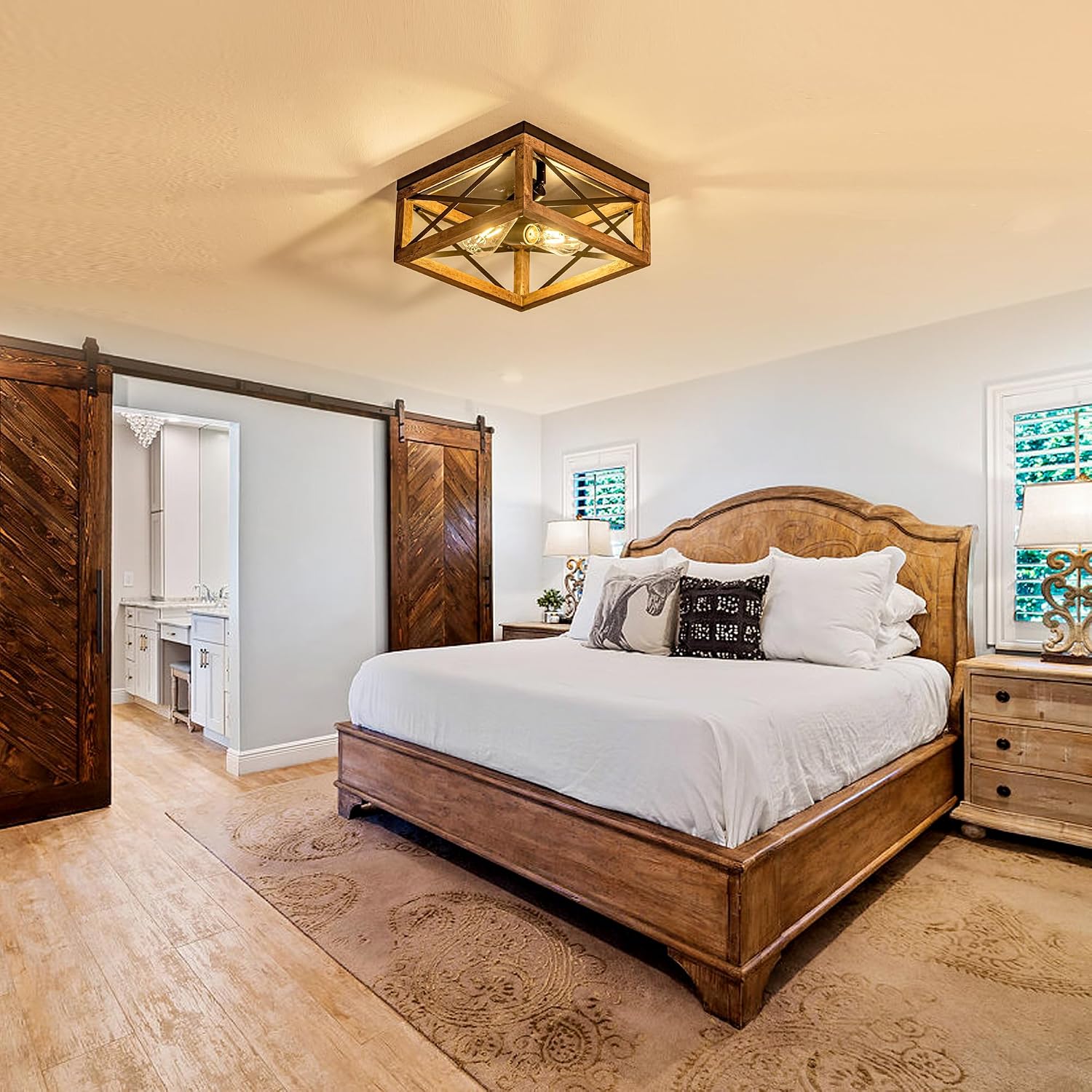 2-Light Farmhouse Ceiling Light