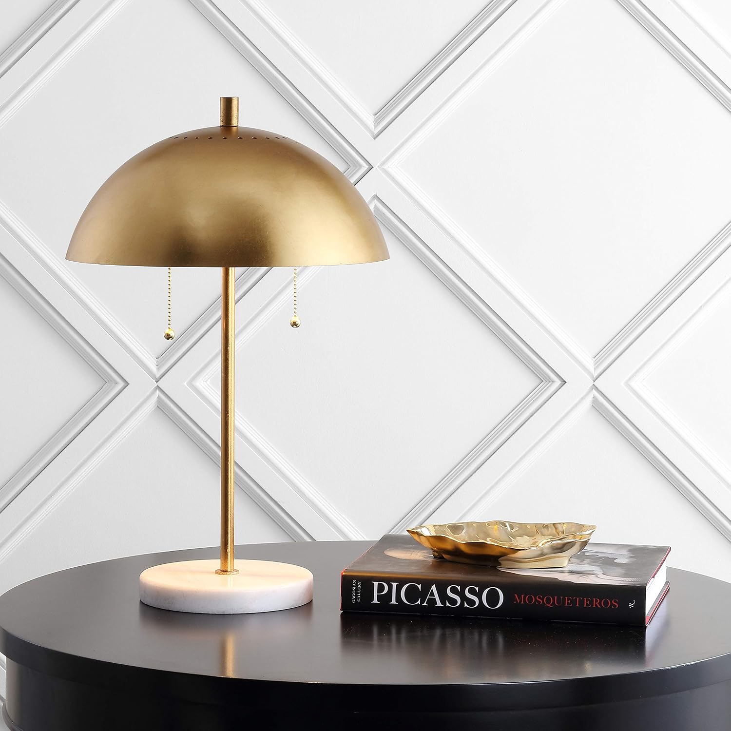 Gold Marble 2-Light LED Table Lamp