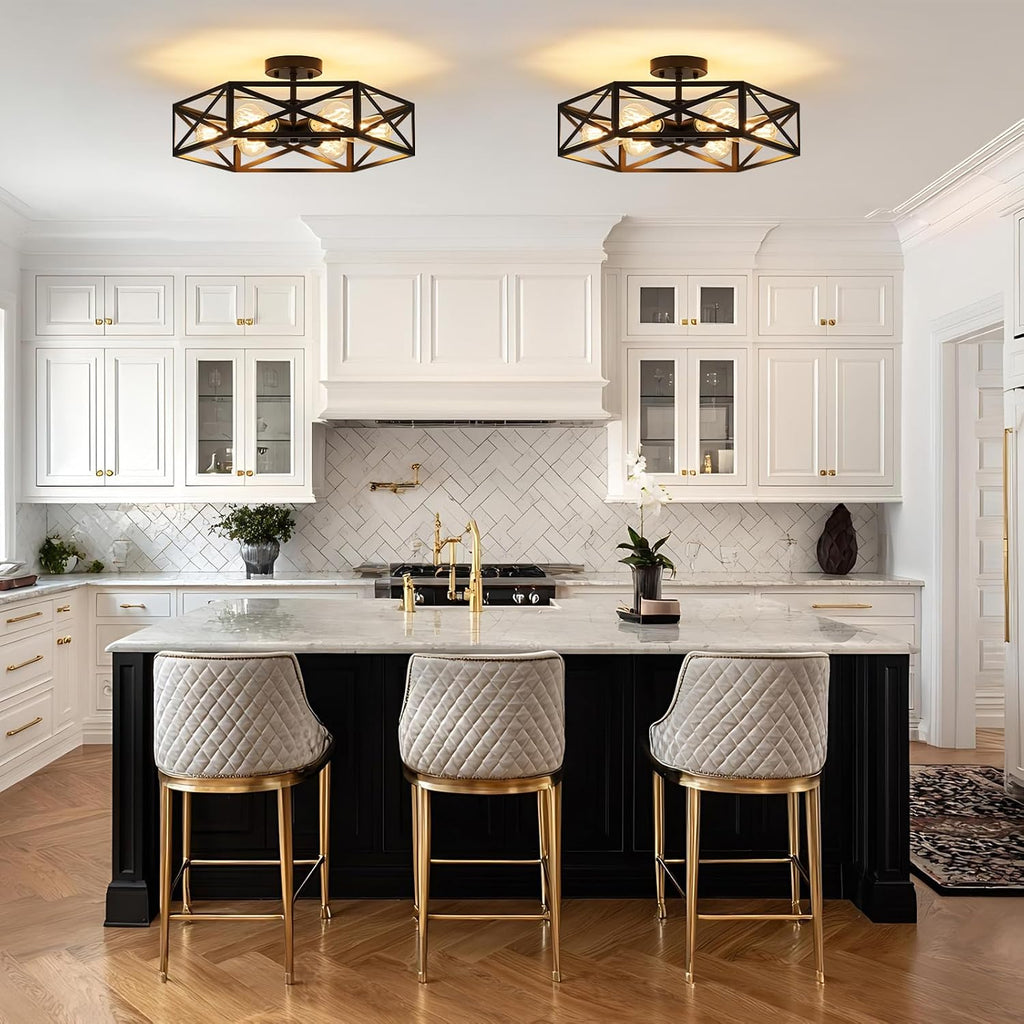 Hexagonal Farmhouse Ceiling Light