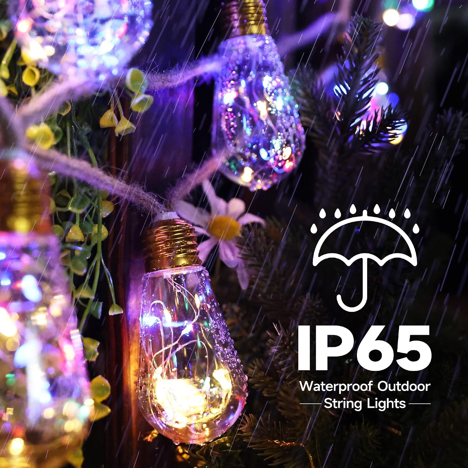 20FT Solar Hemp Rope Outdoor String Lights