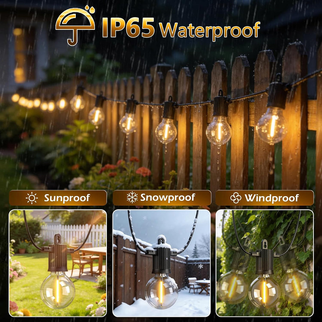 100FT Waterproof G40 Globe String Lights