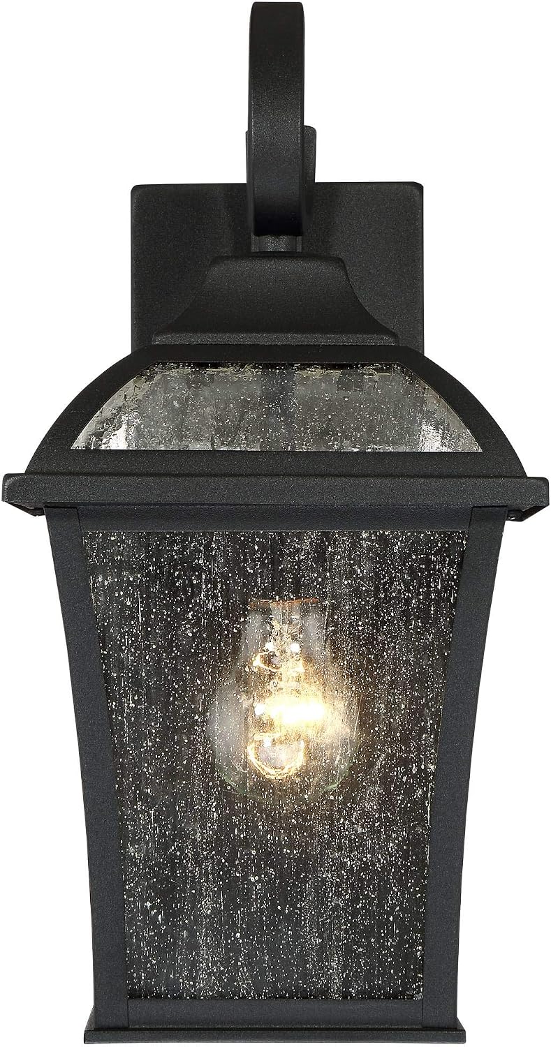 2 Black Carriage Outdoor Wall Lights