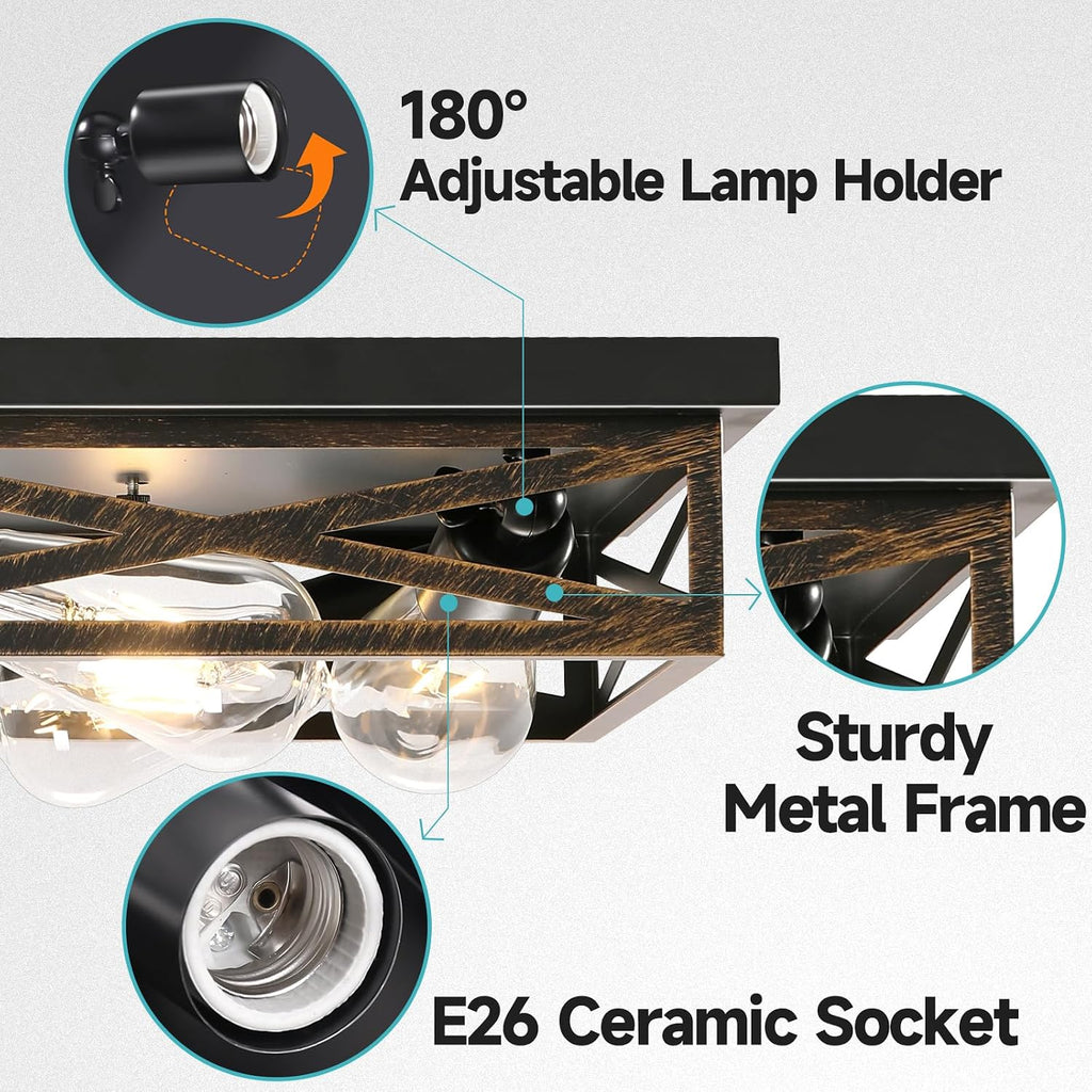 6-Light Farmhouse Cage Ceiling Light