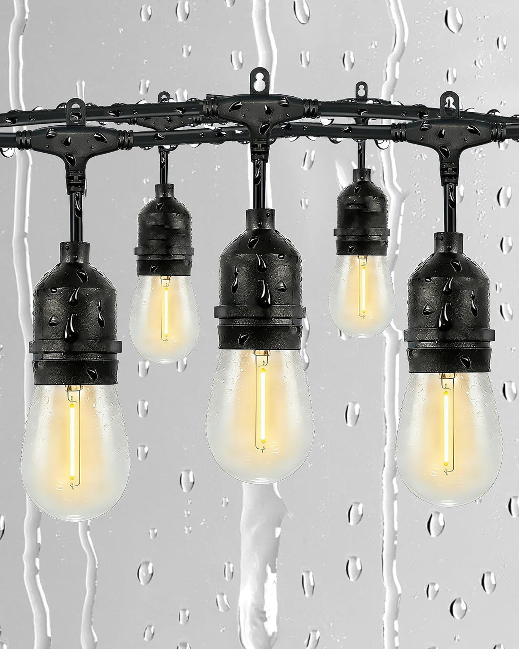 25FT Dimmable Edison Outdoor Patio String Lights