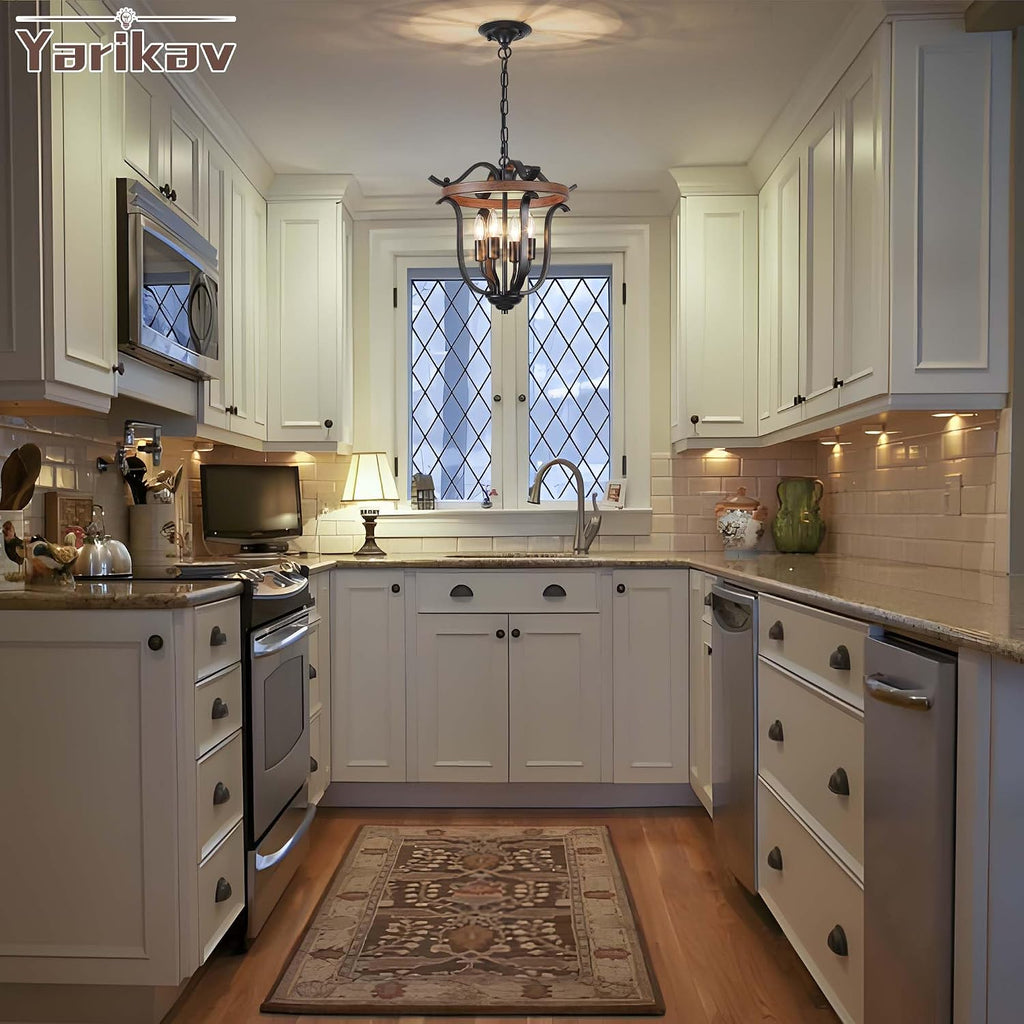 4-Light Cage Farmhouse Chandelier